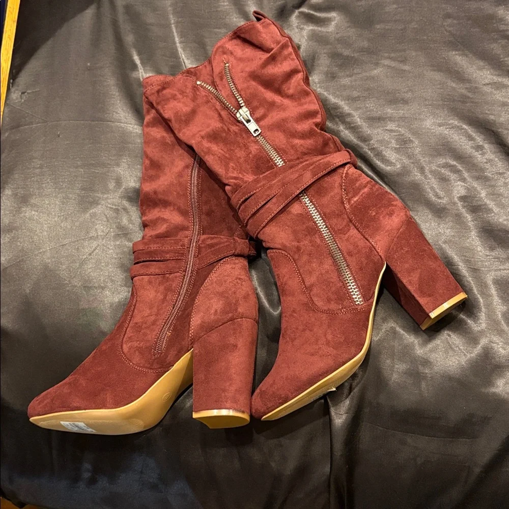 Buckle Women's Heeled Boots - Picture 1 of 5